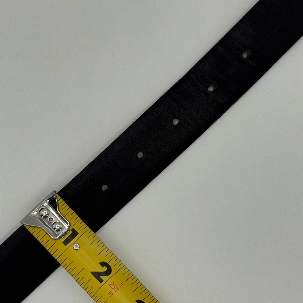 Pierre Cardin Reversible Leather Belt Black Brown Gold Buckle Made in Spain 43in